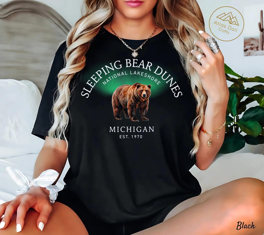 Sleeping Bear Dunes Tshirt, Michigan National Lakeshore Shirt, Grizzly