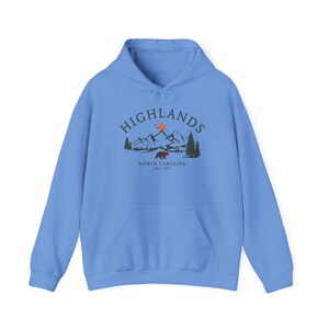 Highlands Hoodie, North Carolina Bear Pullover, Mountain Hiking Sweater, Vintage Nature Top, Blue Ridge Apparel, Outdoors Gift, Unisex image 15