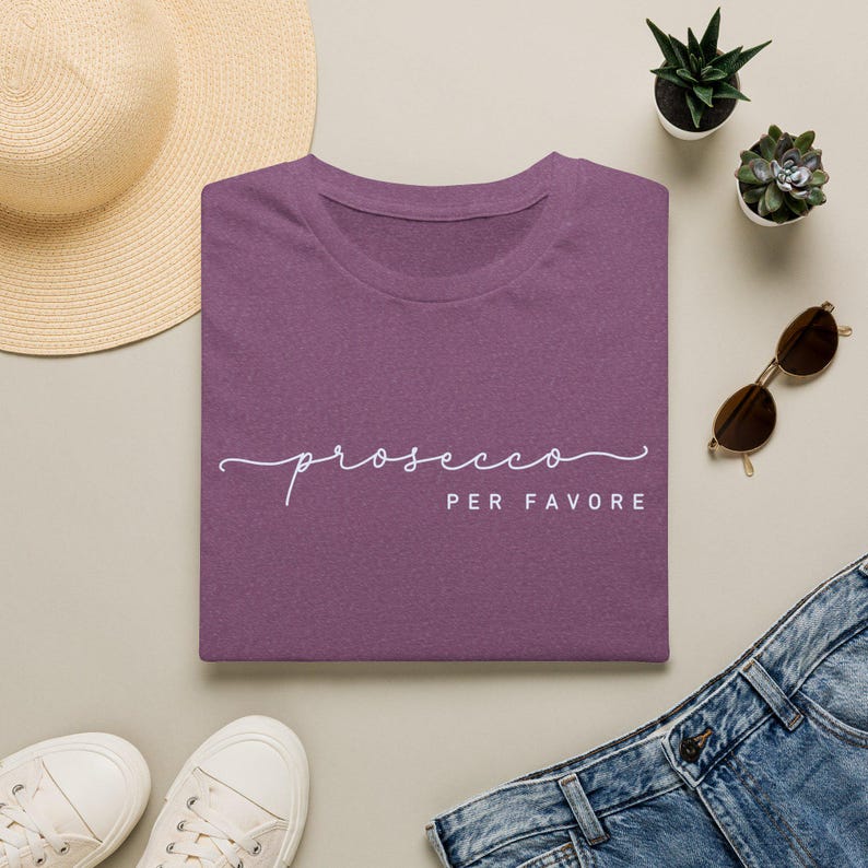 Prosecco Per Favore shirt, T-shirt voor wijnliefhebbers, outfit voor een vrijgezellenfeest, kleding met champagnehumor, leuk shirt met drankthema, Parijs shirt afbeelding 10