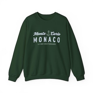 Vintage Monte Carlo Unisex Sweatshirt, Monaco Crewneck, La Mer Méditerranée Sweater, French Riviera Top, Côte d'azur Luxury Travel Souvenir image 12