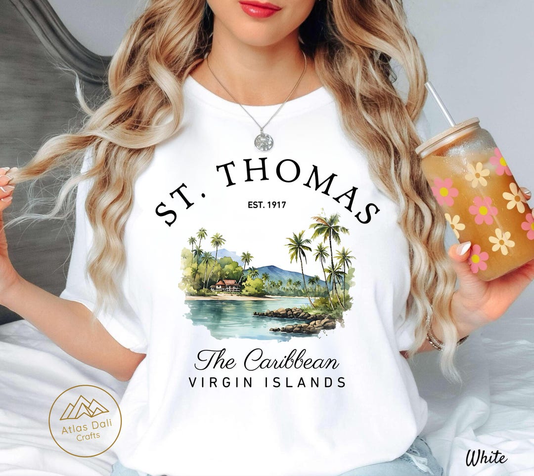 St. Thomas the Caribbean T-shirt, US Virgin Islands Tropical Beach