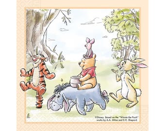 Tovaglioli per feste di Winnie the Pooh / Confezione da 20 / Realizzati in carta / Articoli per feste di compleanno per bambini / Baby shower neutro, primo compleanno