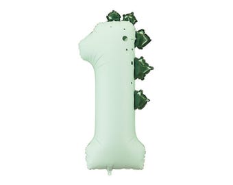 Number 1 Dinosaur Foil Balloon | Perfect for Dinosaur Themed Birthdays