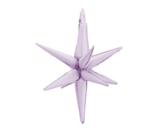 3D Purple Star Balloon | Spiky Star Foil Balloon | Unicorn Party Decoration | Pop Star Party Balloon | Girls Birthday Decor
