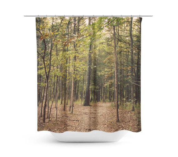 Art Shower Curtain In The Woods 1 Modern Photography Bathroom Etsy