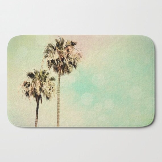 Badematte Strand Beach House Palmen Badematten | Etsy