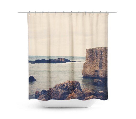 Bathroom Beach Decor Shower Curtain Rustic Shower Etsy