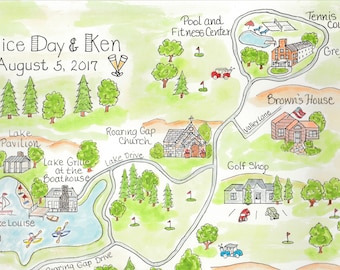 Mapa de boda digital personalizado, mapa de boda dibujado a mano, plantilla de descarga digital de mapa de acuarela, plantilla de mapa de boda, mapa para guardar la fecha
