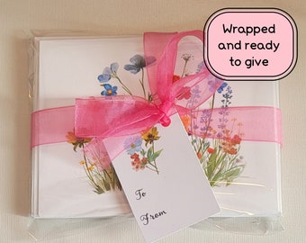 Wildflower Notecard Set, Flowered Stationery, Mother's Day Gift