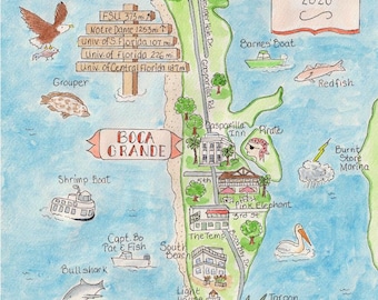 Mapa personalizado dibujado a mano, mapa en acuarela de su ciudad o lugar, mapa de vacaciones, mapa digital hecho a pedido, plantilla de mapa personalizada, mapa de boda