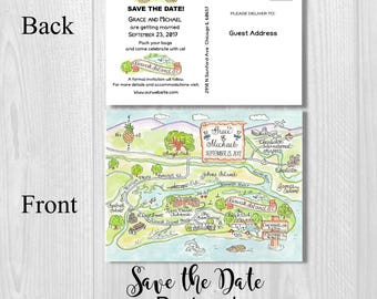 Tarjeta de invitación de boda personalizada con diseño de acuarela (plantilla digital)