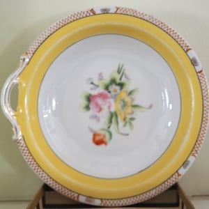 Noritake Hand Painted Dessert Bowl/ Yellow Small Plate