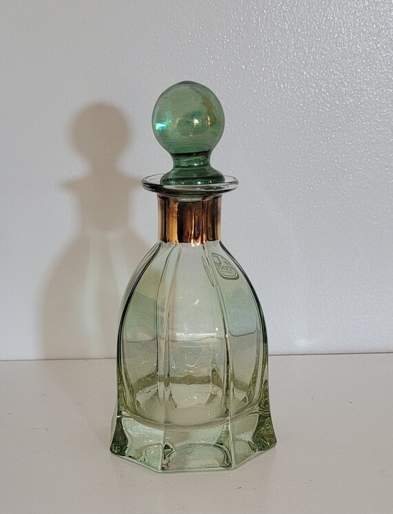 Vintage Green Perfume Bottle/ Italy - image 1