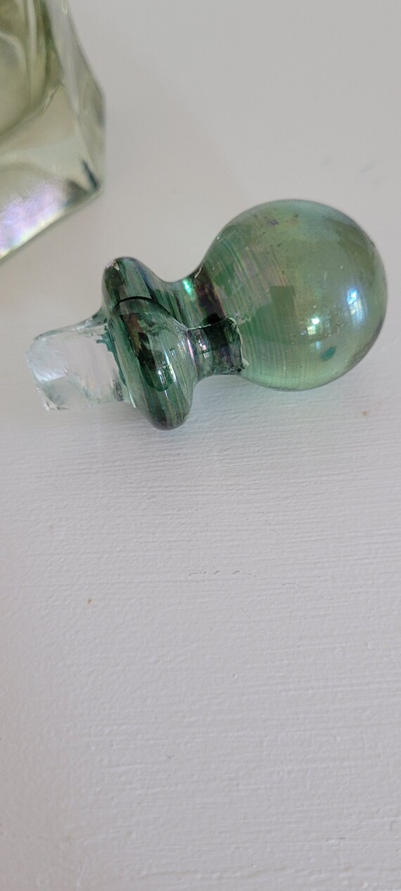 Vintage Green Perfume Bottle/ Italy - image 6