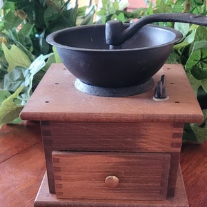 Vintage Wooden Coffee Grinder/ Colonial Decorative Item