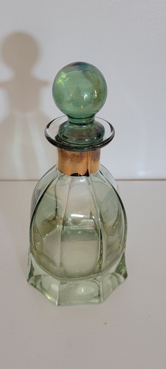 Vintage Green Perfume Bottle/ Italy - image 2