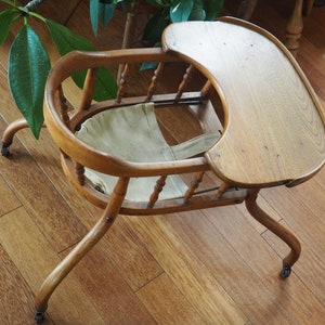 Antique Wooden Baby Walker /RARE Vintage Eating Chair For Baby / Photo Prop