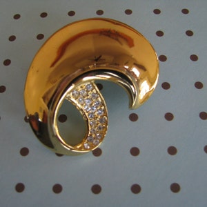Curved Rhinestone Brooch  SALE