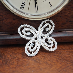Butterfly Brooch / Vintage Brooch/ Rhinestone Brooch/ Easter/  New Beginning