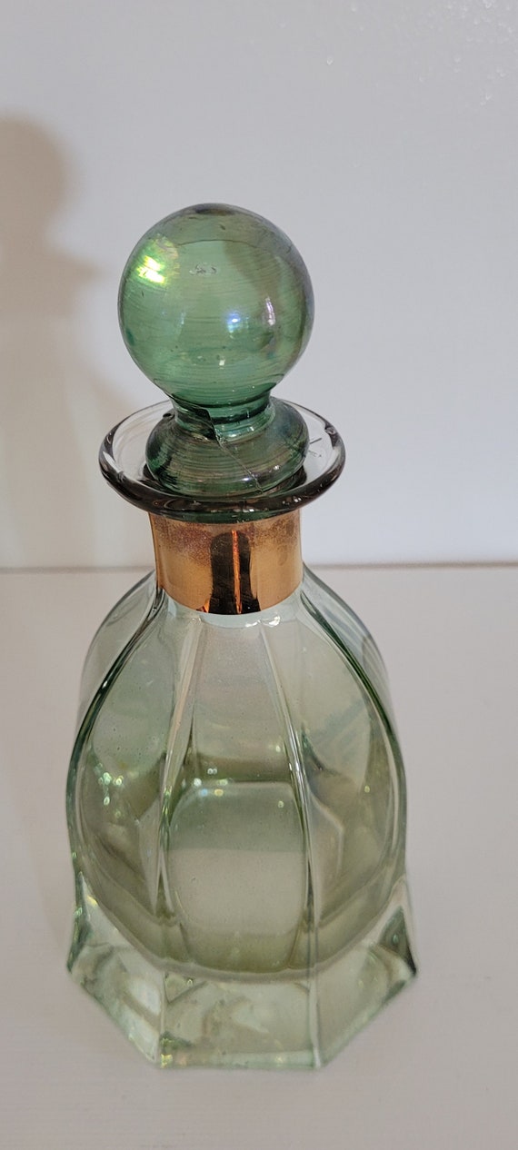 Vintage Green Perfume Bottle/ Italy - image 4