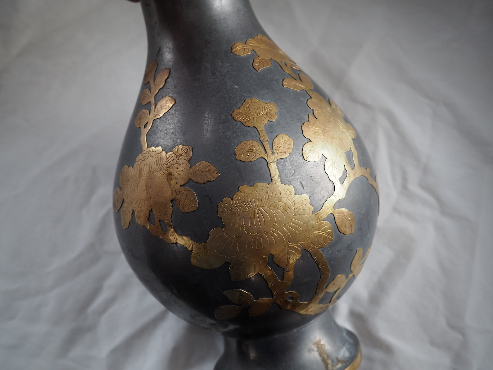 Vintage Asian Pewter Brass Vase / SET OF 2/ Brass Etsy UK