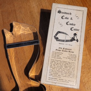 Sandwich Cake and Cookie Cutter, Whale Cookie cutter.