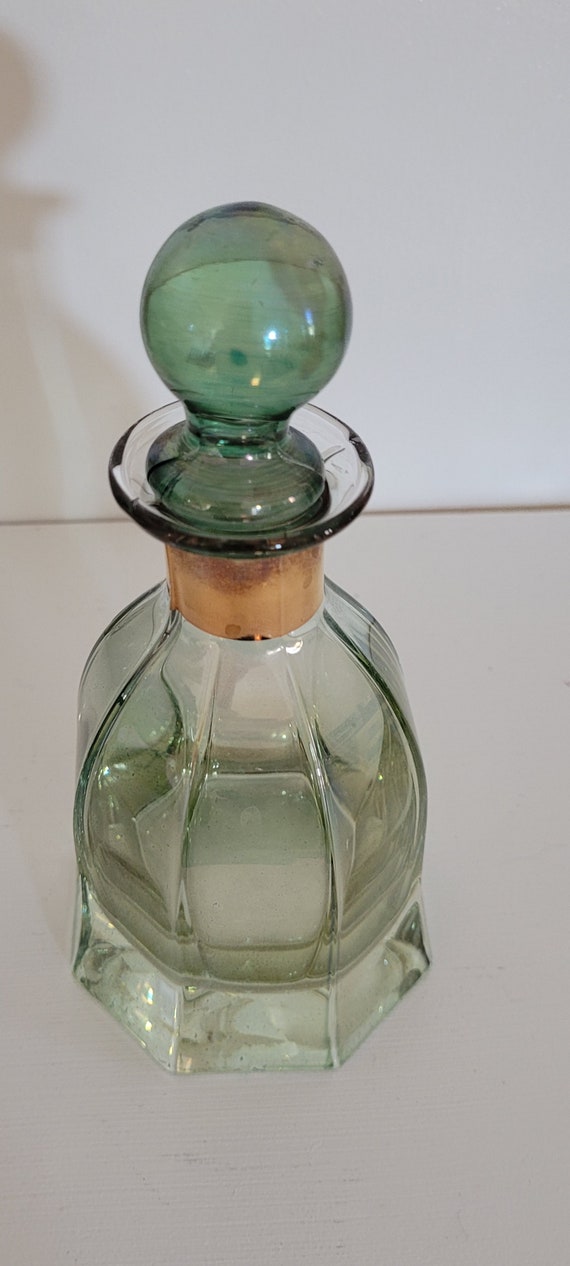 Vintage Green Perfume Bottle/ Italy - image 5