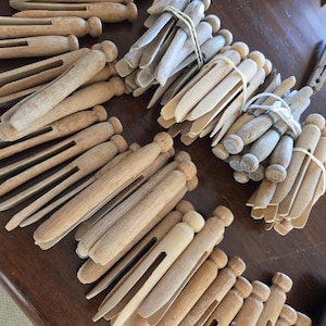 Vintage Clothespins  Bundles/ Set of 8