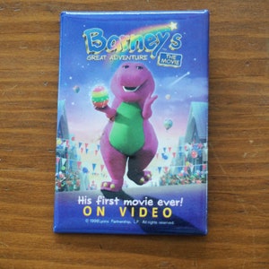Barney Vintage Pin/ Barney&#39;s First Movie Pin/ Barney Children&#39;s TV