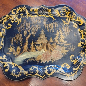 Vintage Tole Tray/ Victorian Tray