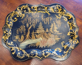 Vintage Tole Tray/ Victorian Tray