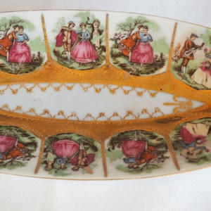 Royal Vienna Courting Couples Fine Bone China Dish/  Bonbon Dish/Trinket Dish