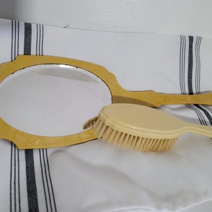 Antique  Vanity Mirror and Brush