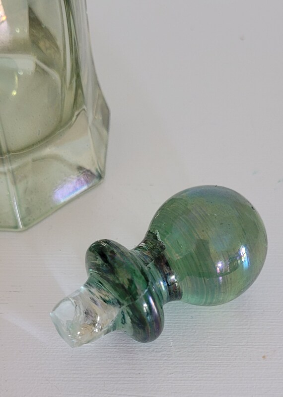 Vintage Green Perfume Bottle/ Italy - image 3