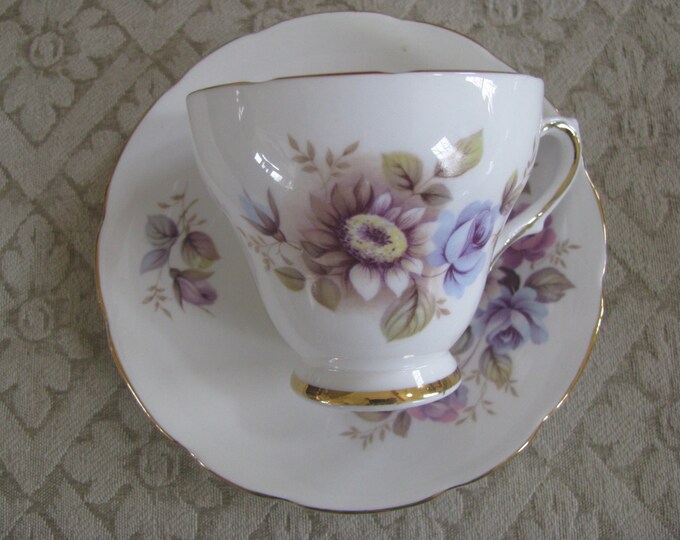 Royal Sutherland Fine Bone China Tea Cup and Saucer Etsy