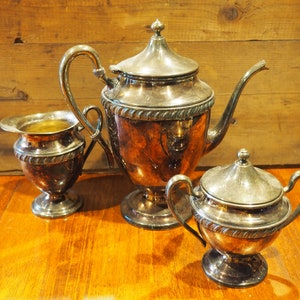 SALE Vintage Silver Tea/Coffee set F.B. Rogers 1883 silver plate