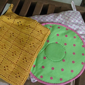 Handmade Vintage Pot Holders set of 3