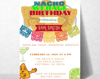 Invitación de cumpleaños de Nacho / Tema de Nacho (Descarga digital)