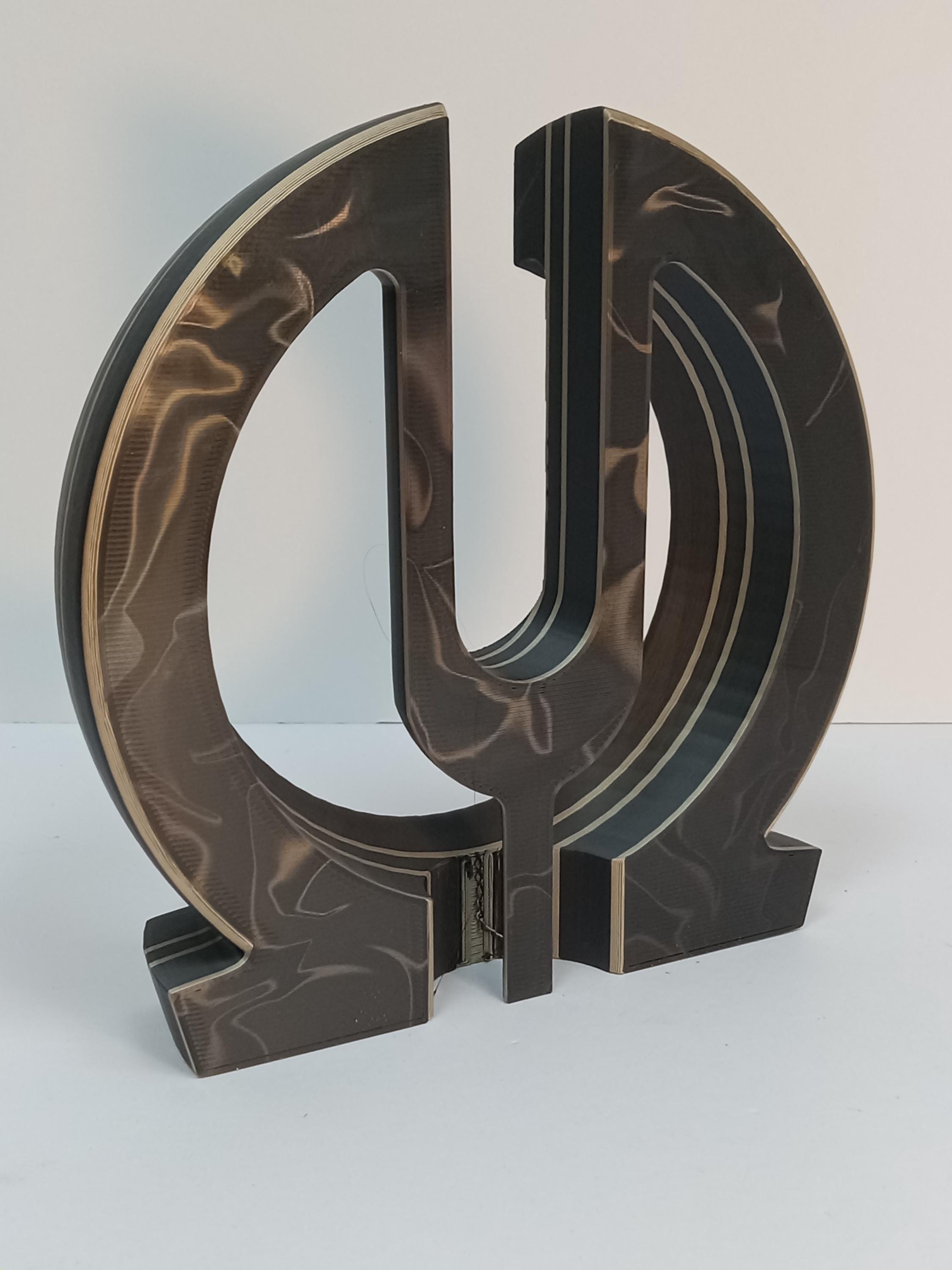 Stunning Vintage Pioneer Stereo Receiver Logo Curved Free Standing - Very Unique