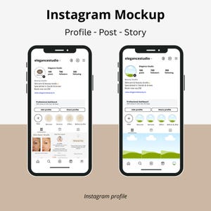 Instagram Mockup Template for Canva – Profile, Post, Story | Editable Mobile Preview | No Pro Needed
