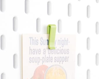 Pegboard Photo Clip for IKEA SKADIS, Aesthetic Minimalist Card Holder for Photocards, Pictures, Notes, Vision Board, Multi Color