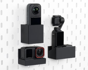 Pegboard Camera Holder for IKEA SKADIS or 1/4'' Pegboard Accessories | Camera Mount for Insta360 X5 Ace Pro 2 Dji Pocket 3 for Photographers