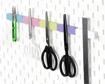 Magnetic Pegboard Tool Holder with N52 Magnets, Pegboard Magnet Attachment for IKEA SKADIS & 1/4 Inch Pegboard Wall Storage Decor