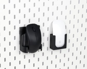 Pegboard Mouse Holder for IKEA Skadis, Universal Desk Organizer Mount