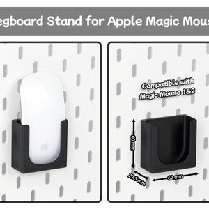 Tillbehör för skrivbordsmontering, tangentbordsfäste, surfplatteställ, mushållare, prylorganisatör, kompatibel med SKADIS och 1/4'' hylsplatta Magic Mouse Stand