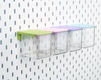 Clear Storage Drawer Box for IKEA SKADIS Pegboard | Multi Color Cap | Keyboard Cap and Switch Storage