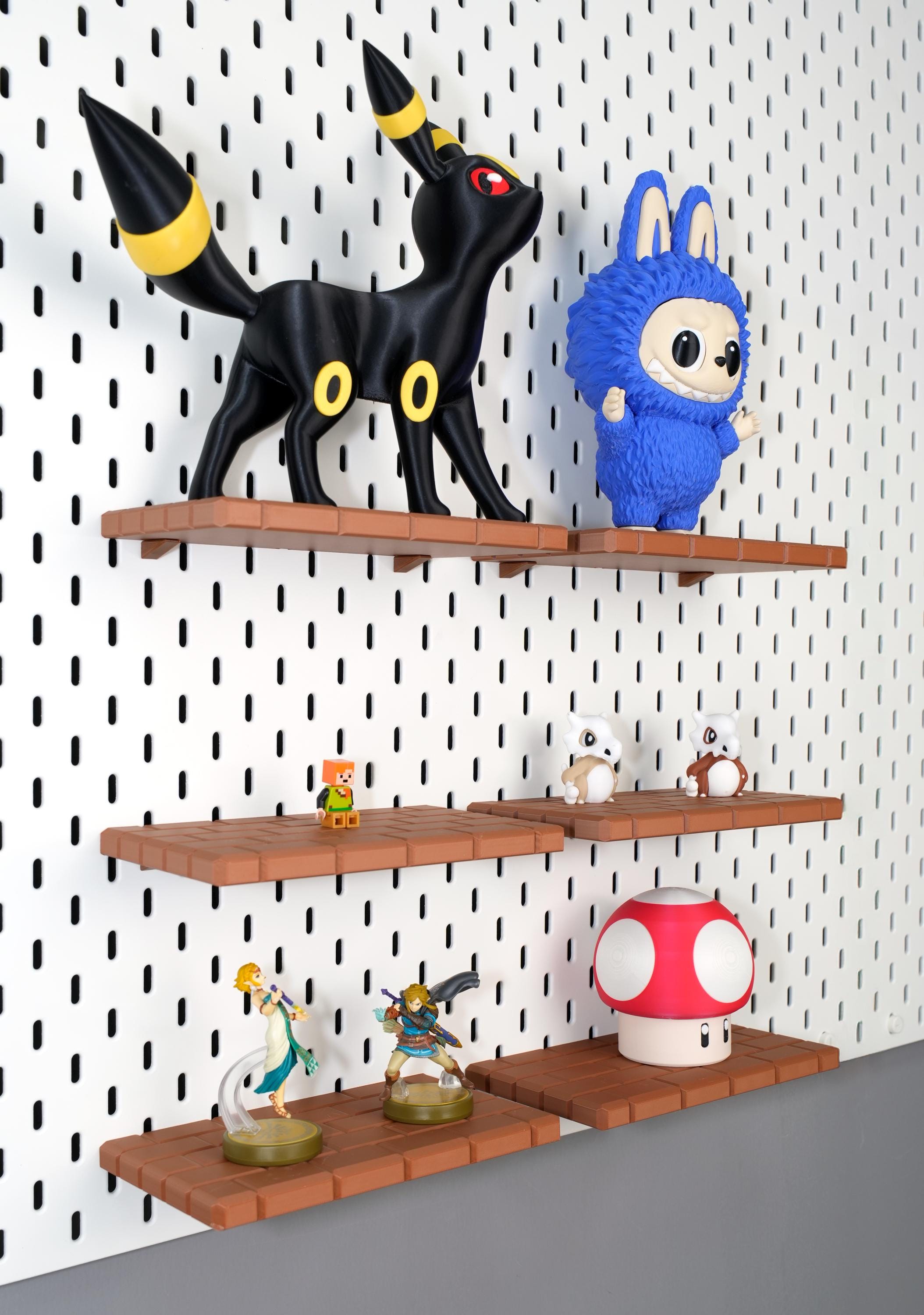 Super Mario Pegboard Shelf for Figure Display Stand for IKEA