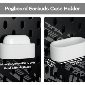 Tillbehör för skrivbordsmontering, tangentbordsfäste, surfplatteställ, mushållare, prylorganisatör, kompatibel med SKADIS och 1/4'' hylsplatta Earbuds Stand