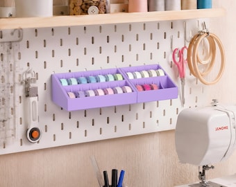 Sewing Thread Bobbins Pegboard Holder for IKEA SKAIDS, Embroidery Supplies and Knitting, Class 15 bobbins Stand | Sewing Pegboard Accessory
