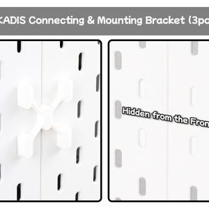 Pegboard Desk Clamp Mount Holder for IKEA Skadis, Adjustable Organizer Clip, No Drill Table Clamp for Office Storage 3* Hidden Connectors